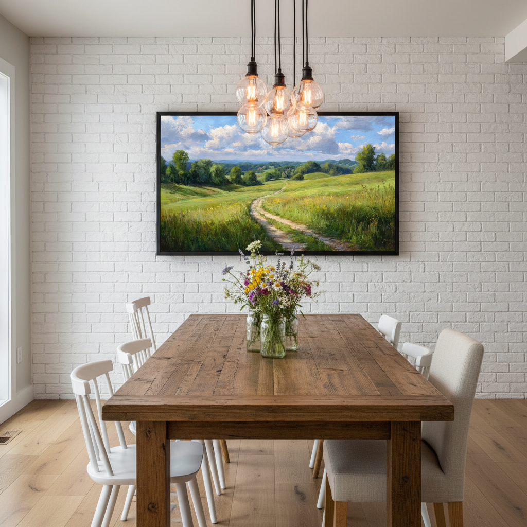 Farmhouse Dining Room Mockup