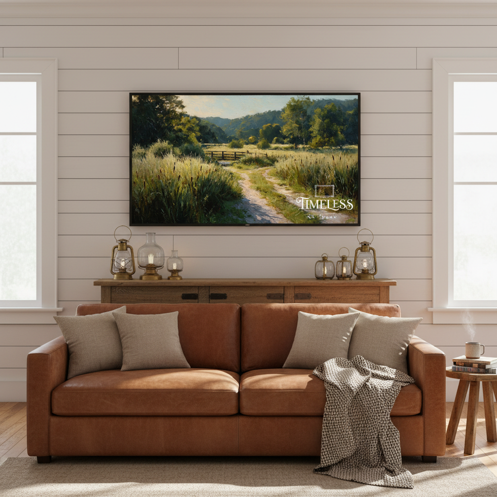Farmhouse Living Room Mockup