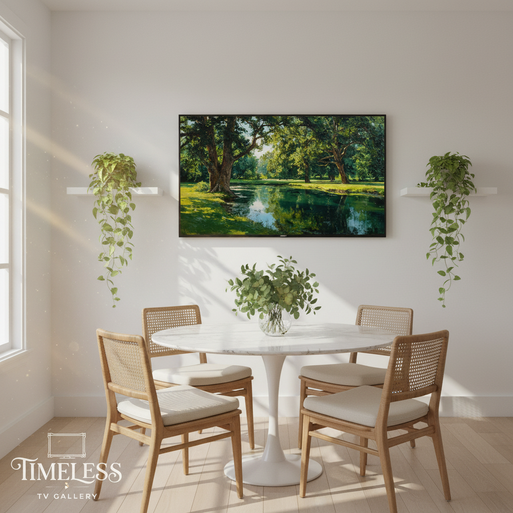 Reflections in the Quiet Grove - Sunlit Dining Room Mockup
