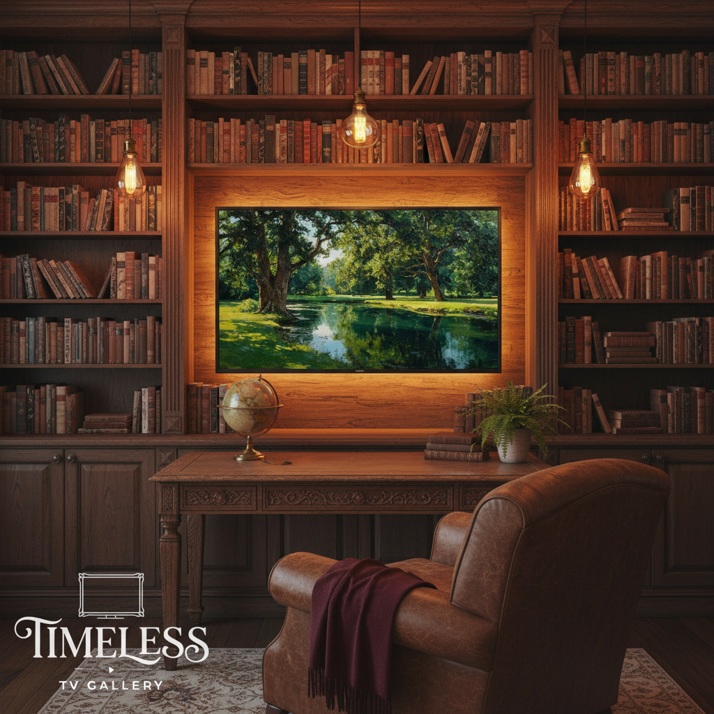 Reflections in the Quiet Grove - Rustic Study Mockup