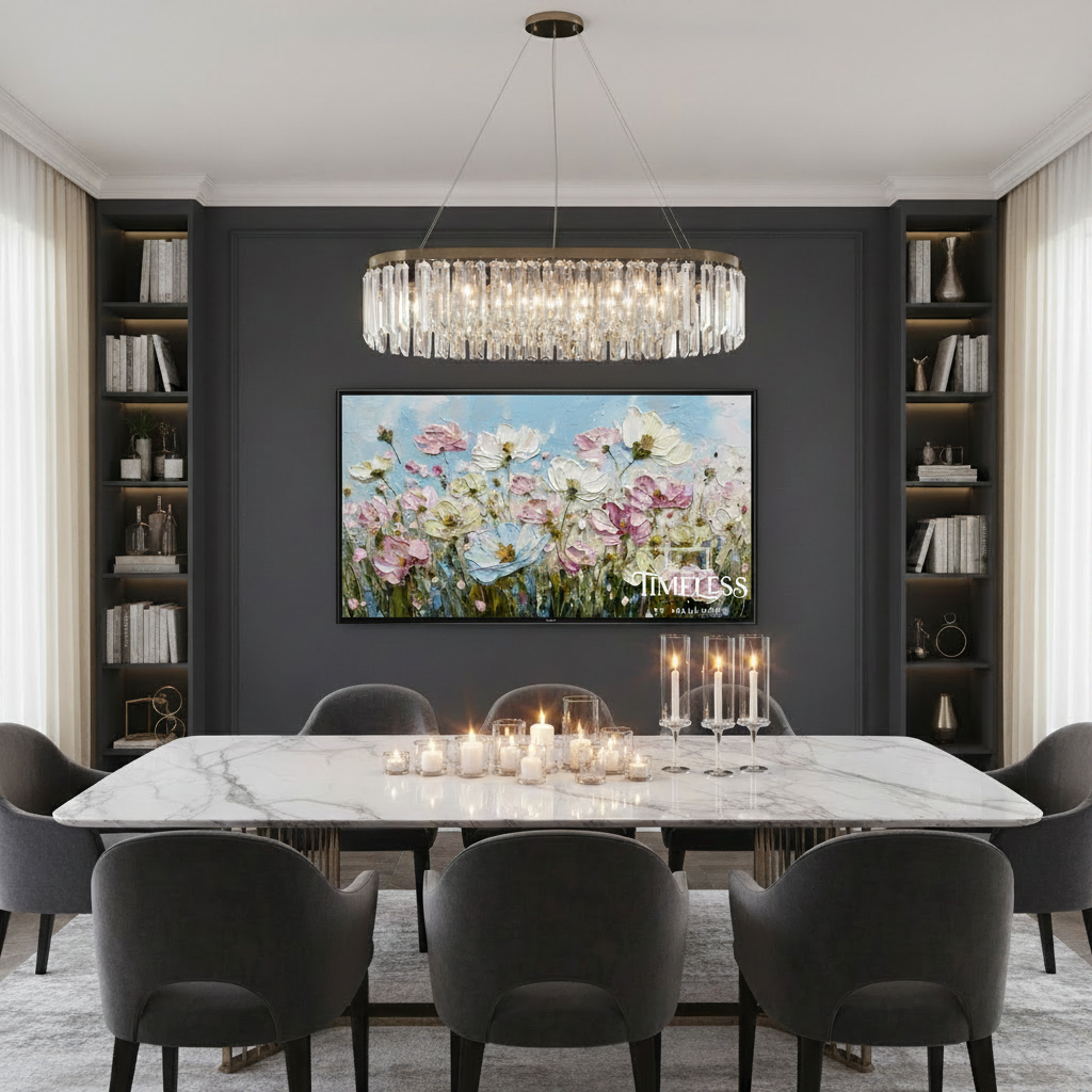 Samsung Frame TV Art | Digital Download Wall Art | Whispering Petals in Morning Light #01