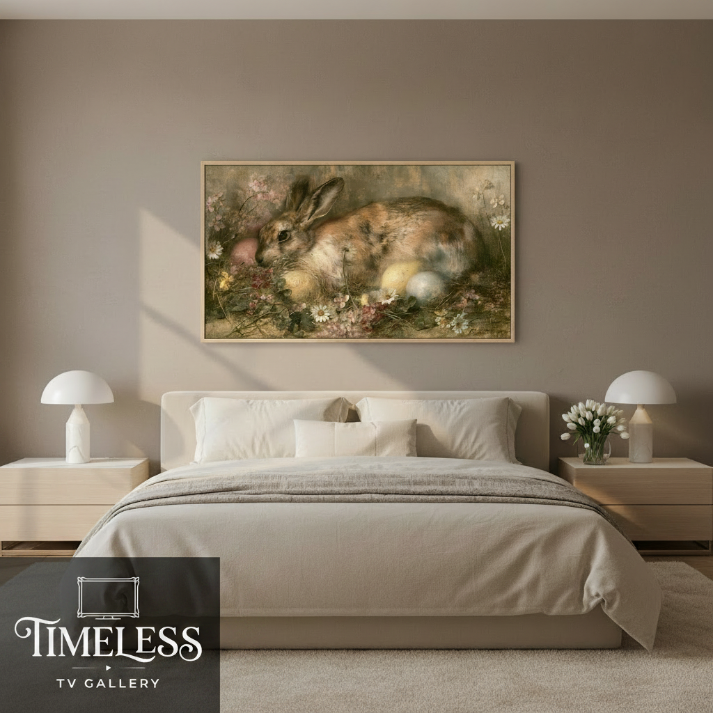 Luxury Neutral Bedroom with Logo