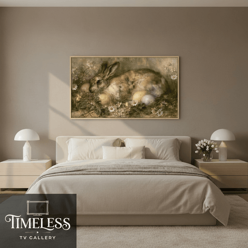 A Hare's Nest in Blossom Time 02 | Samsung Frame TV Art | Digital Download - TV Frame Art | the7finds