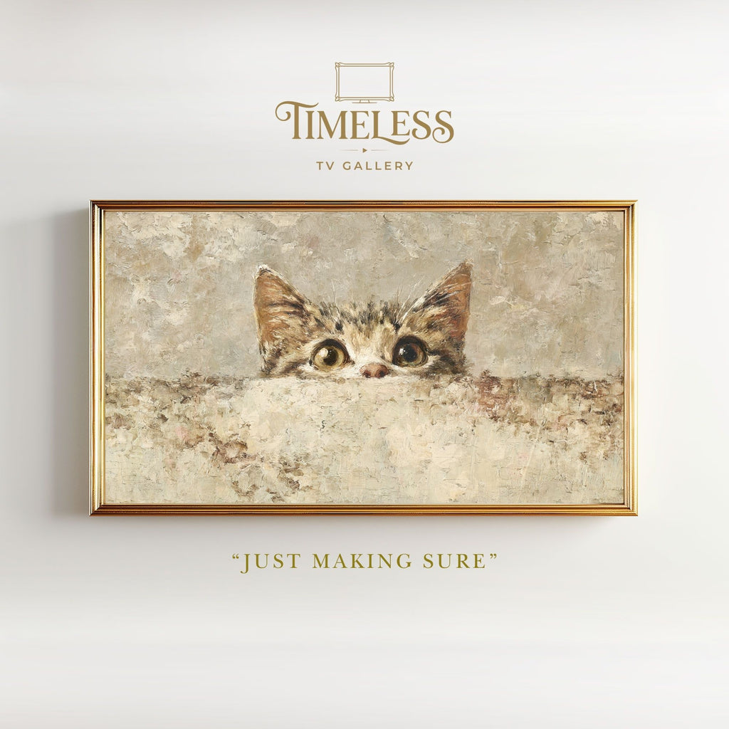 Samsung Frame TV Art Instant Download — Peeking Animals Bundle Set of 5 | 4K Digital Wall Art
