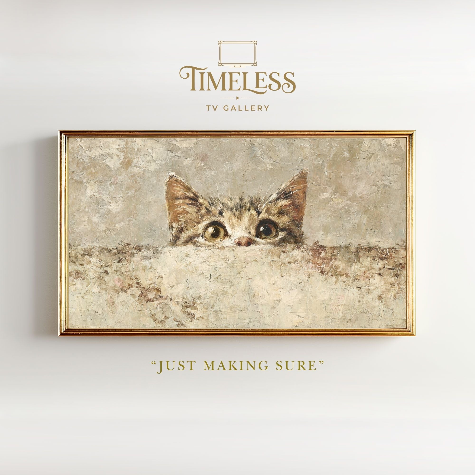 Samsung Frame TV Art Instant Download — Peeking Animals Bundle Set of 5 | 4K Digital Wall Art