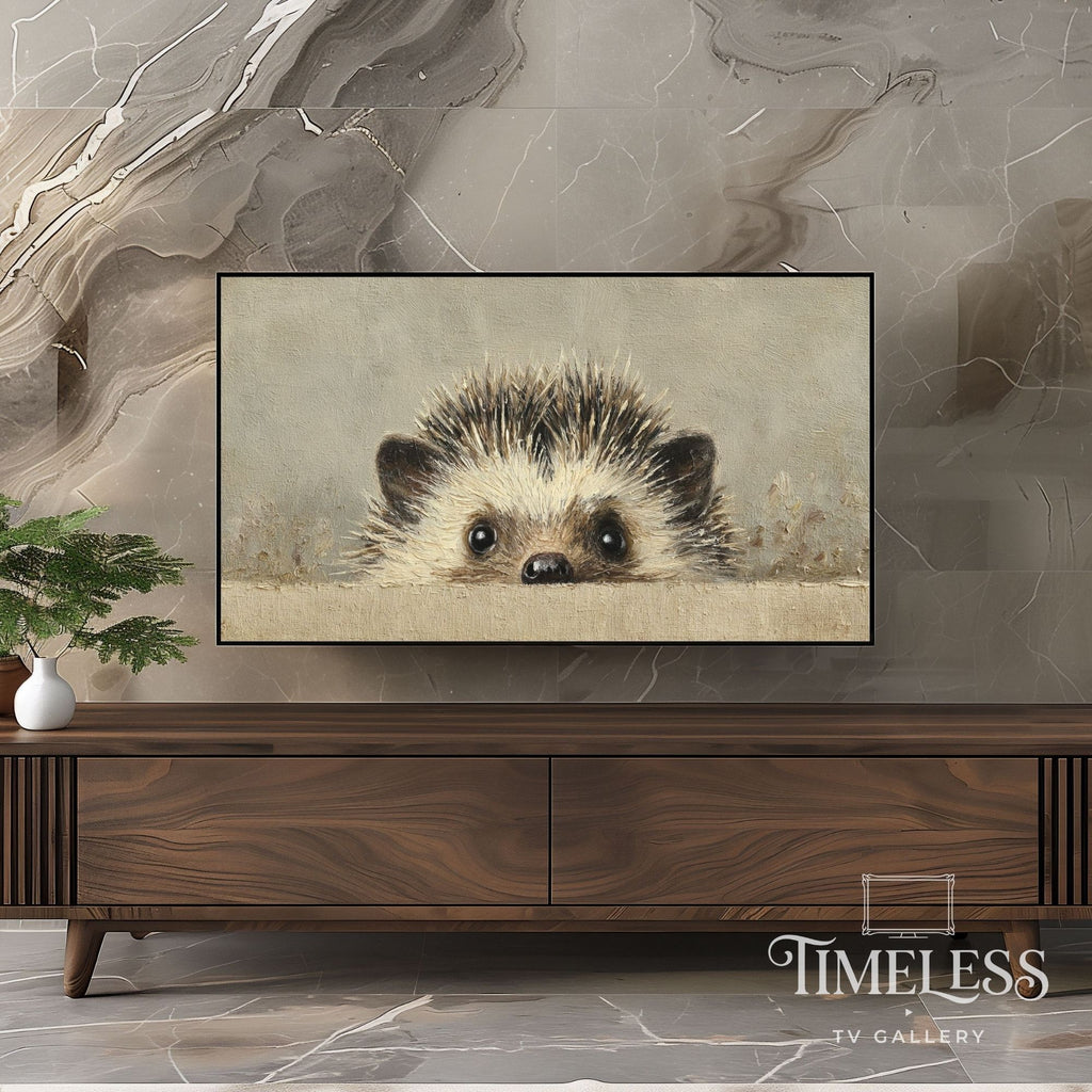 Samsung Frame TV Art Instant Download — Peeking Animals Bundle Set of 5 | 4K Digital Wall Art