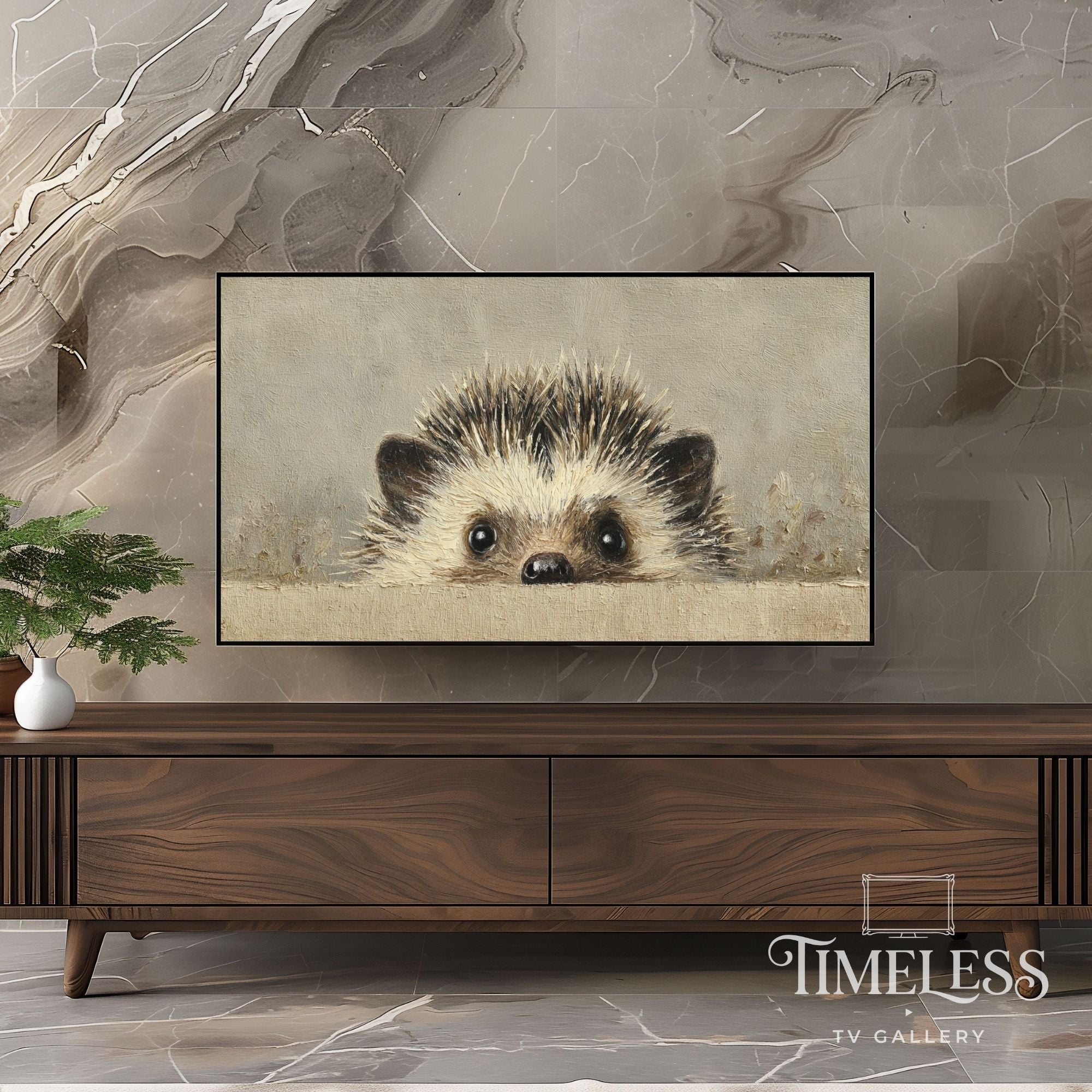 Samsung Frame TV Art Instant Download — Peeking Animals Bundle Set of 5 | 4K Digital Wall Art
