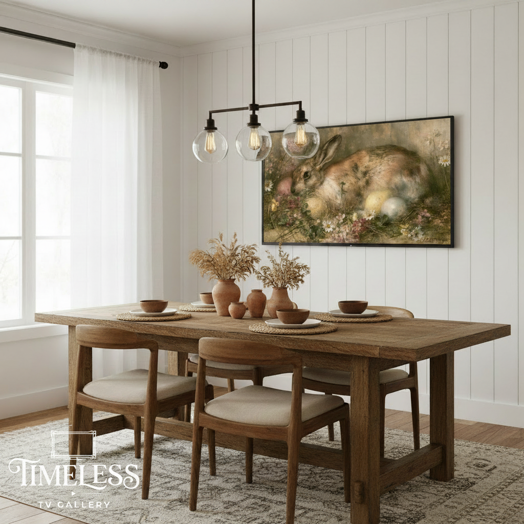 Modern Farmhouse Dining Room with Logo