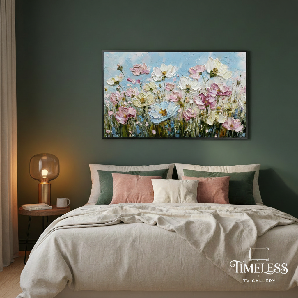 Samsung Frame TV Art | Digital Download Wall Art | Whispering Petals in Morning Light #01