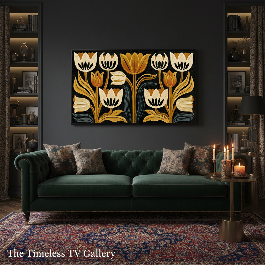 Moody Maximalist Living Room
