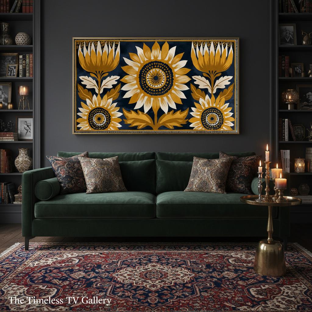 Moody Maximalist Living Room