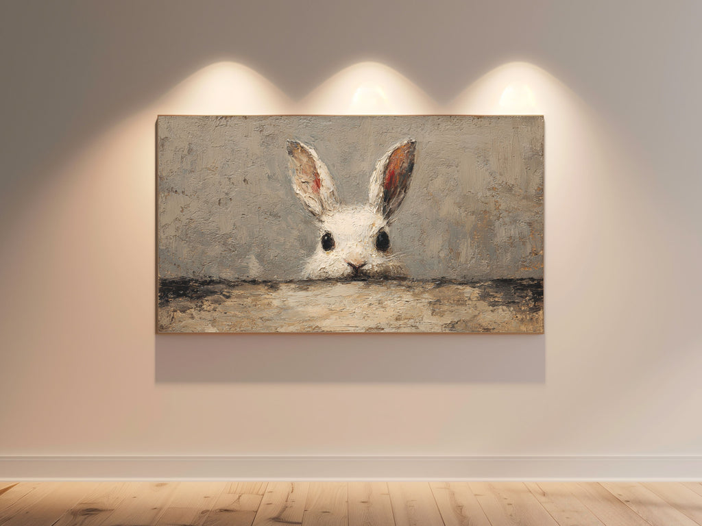 Samsung Frame TV Art Instant Download — Peeking Animals Bundle Set of 5 | 4K Digital Wall Art