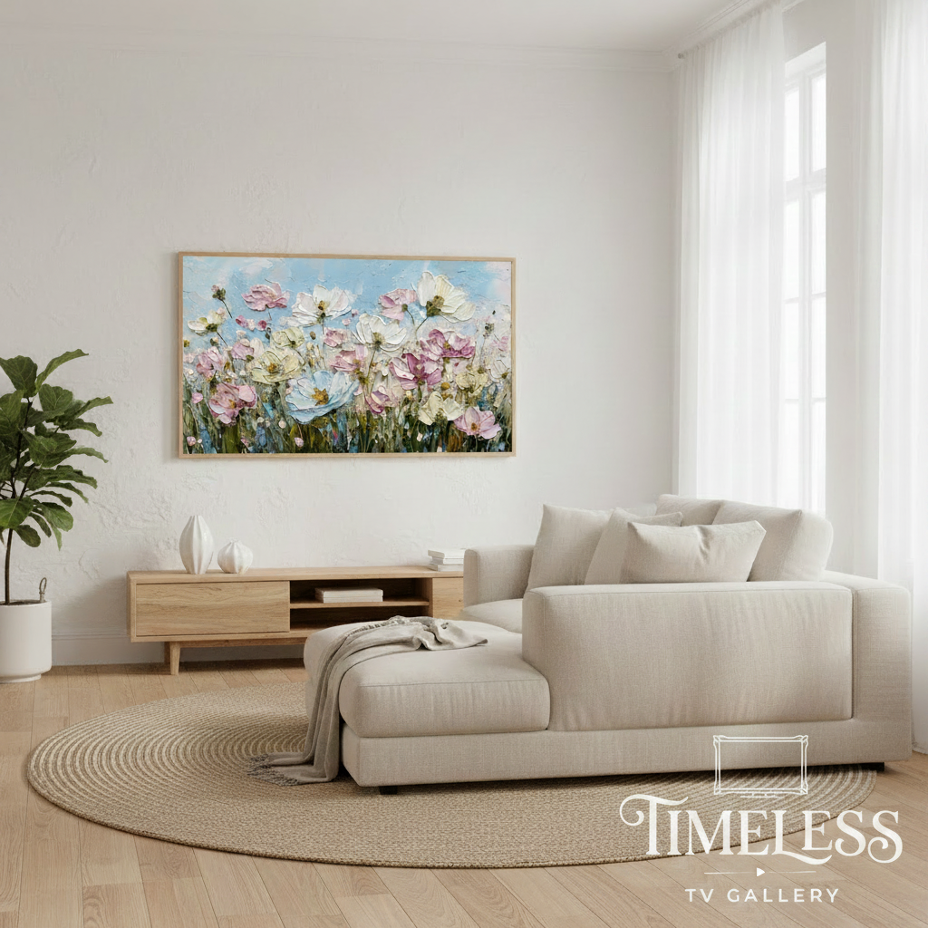 Samsung Frame TV Art | Digital Download Wall Art | Whispering Petals in Morning Light #01