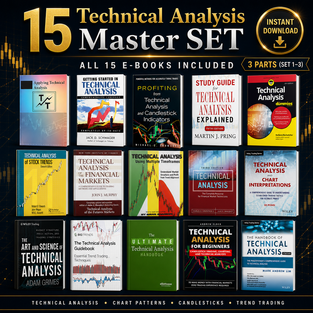 15 Technical Analysis E-books Master Set — Instant Download PDF Bundle
